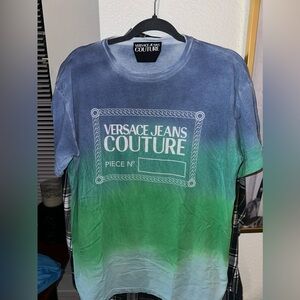Versace Jeans Couture Distressed Tie-dye Tee Shirt